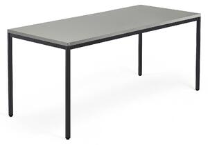 AJ Produkty Psací stůl QBUS, 4 nohy, 1800x800 mm, černý rám, světle šedá