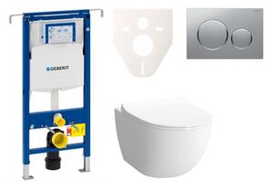 Cenově zvýhodněný závěsný WC set Geberit do lehkých stěn / předstěnová montáž + WC VitrA VitrA Shift SIKOGES4N42