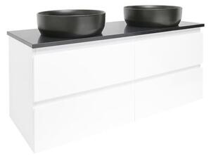Koupelnová skříňka s krycí deskou SAT B-Way 119x50x45 cm bílá lesk BWAY2120WTK