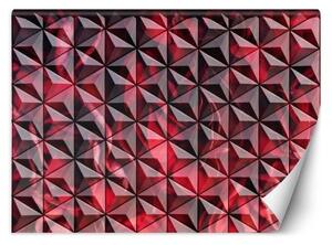 Fototapeta, Červená geometrie - 400x280 cm