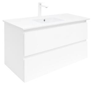 Koupelnová skříňka s umyvadlem SAT B-Way 99x50x45 cm bílá lesk BWAY2100WU4B2