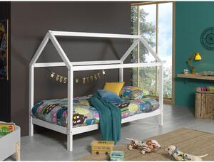Bílá domečková dětská postel 90x200 cm Dallas - Vipack