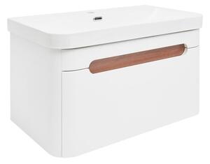 Koupelnová skříňka s umyvadlem SAT Fusion 77,5x43x45 cm bílá matná mat SATFUSION80WU