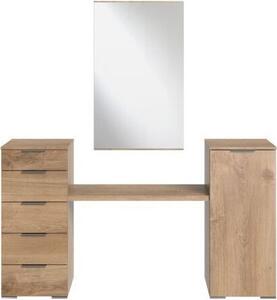 Toaletní stolek LEVEL UP 678111, dub, 172x41x92 cm, se zrcadlem