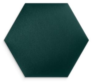 Čalouněný nástěnný panel HEXAGON 30x26 cm tmavě tyrkysová MyBestHome
