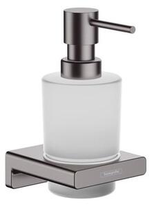 Dávkovač mýdla Hansgrohe AddStoris s držákem kartáčovaný černý chrom 41745340