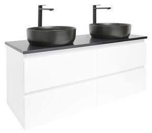 Koupelnová skříňka s umyvadlem a technickým kamenem SAT B-Way 119x50x45 cm bílá lesk BWAY2120WTKUB