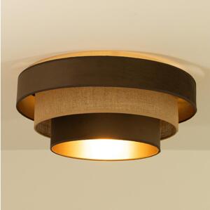 Stropní svítidlo WENTA 1xE27/60W/230V pr. 50 cm hnědá/juta