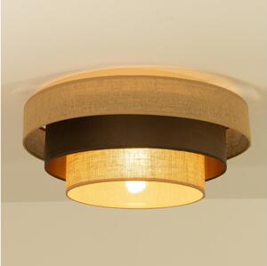 Stropní svítidlo WENTA 1xE27/60W/230V pr. 50 cm juta/hnědá