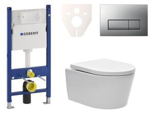 Cenově zvýhodněný závěsný WC set Geberit do lehkých stěn / předstěnová montáž+ WC SAT Brevis SIKOGES7W8
