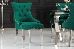 Elegantní čalouněná židle - Castle Deluxe, zelená
