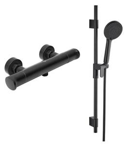 Sprchová baterie SAT Dark se sprchovým setem 150 mm černá matná SATBSDA268CSET1