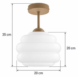 BRILAGI - LED Přisazený lustr RETRO GLASS 1xE27/60W/230V pr. 20 cm béžová/bílá