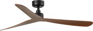 FARO 34197-Stropní ventilátor ROCKER M pr. 132 cm hnědá/černá + dálkové ovládání