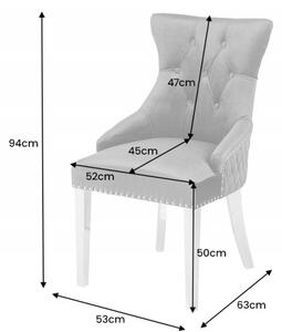 Zámecká židle CASTLE S RUKOJETÍ smaragdově zelená samet Nábytek | Jídelní prostory | Jídelní židle | Všechny jídelní židle