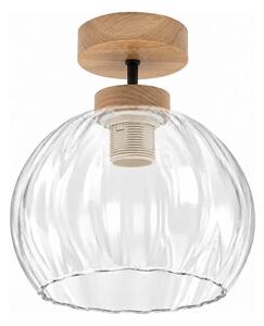 BRILAGI - LED Přisazený lustr RETRO GLASS 1xE27/60W/230V pr. 25 cm dub/čirá