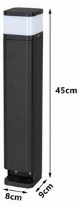 BRILAGI - Venkovní lampa se 2 zásuvkami SCHUKO PILLAR 1xG9/11W/230V IP44 černá