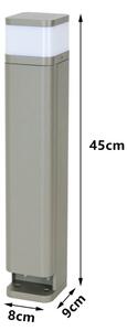 BRILAGI - Venkovní lampa se 2 zásuvkami SCHUKO PILLAR 1xG9/11W/230V IP44 šedá