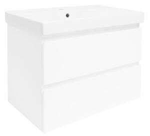 Koupelnová skříňka s umyvadlem SAT B-Way 79x50x45 cm bílá lesk BWAY280WU1BI