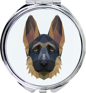 Německá ovčák I - Zrcadlo s fotografií a geometrickým potiskem od značky Art-Dog