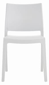 Bílá plastová židle KLEM