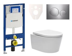 Cenově zvýhodněný závěsný WC set Geberit do lehkých stěn / předstěnová montáž + WC SAT Brevis SIKOGES3W41