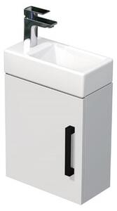 Koupelnová skříňka s umyvadlem SAT Cube Way 40x47,5x20 cm bílá lesk CUBE320401DCBL