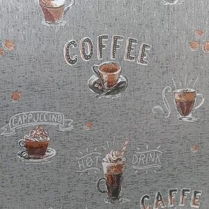 Vliesové tapety na zeď IMPOL 10410-47, rozměr 10,05 m x 0,53 m, káva na šedém podkladu, Erismann