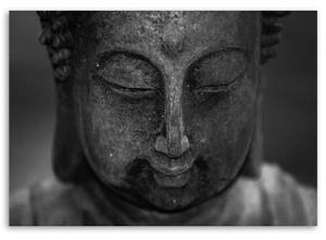Obraz na plátně, Hlava meditujícího Buddhy - 60x40 cm