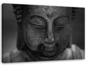 Obraz na plátně, Hlava meditujícího Buddhy - 60x40 cm