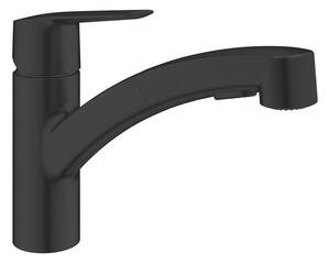 Dřezová baterie GROHE Start s vytahovací sprškou černá mat 303072431