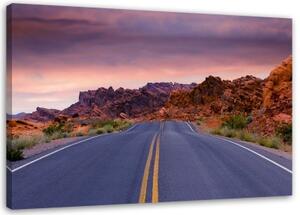 Obraz na plátně, Silnice ROUTE 66 USA - 100x70 cm