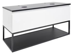 Koupelnová skříňka s krycí deskou SAT B-Way 119x30x45 cm bílá lesk BWAY120WZF
