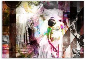 Obraz na plátně, Baletka abstraktní barevné - 60x40 cm