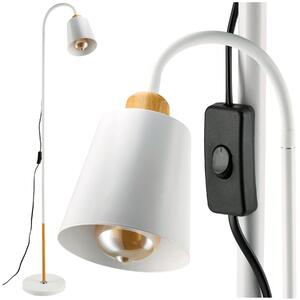 BERGE LED stojací lampa 1xE27 150cm bílá