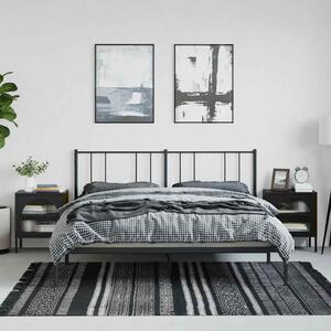 Noční stolky 2 ks černé 50 x 35 x 60 cm sklo a ocel 3211825