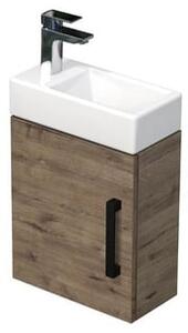 Koupelnová skříňka s umyvadlem SAT Cube Way 40x47,5x20 cm dub Wellington mat CUBE320401DCDW