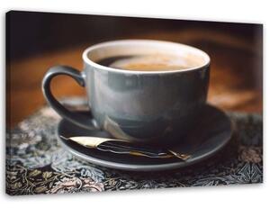 Obraz na plátně, Hrnek na kávu Cappuccino - 90x60 cm