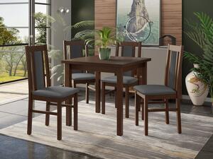 Jídelní stůl se 4 židlemi - AL27, Barva dřeva: sonoma-L, Potah: Kronos 7 Mirjan24 5903211245145