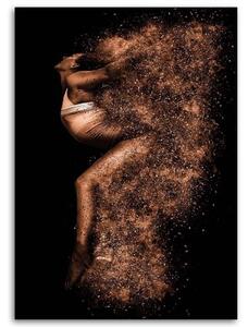 Obraz na plátně, Žena ve zlatém prachu - 40x60 cm