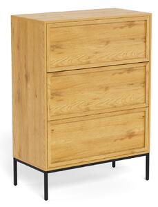 KOMODA, divoký dub, 80/110/40 cm MID.YOU - Komody na nožičkách, Online Only