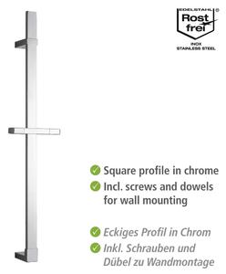 Nástěnná sprchová tyč z nerezové oceli v leskle stříbrné barvě 68 cm Design – Wenko