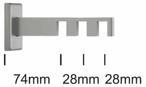 URBÁNEK Držák garnýže SQ 3 tyč, 13,5 cm (bal.2 ks) - Satin stříbrná