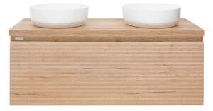 Koupelnová skříňka pod umyvadlo Naturel Savona 118x43x44,8 cm dub halifax mat SAVONA120DHD