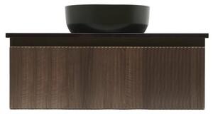 Koupelnová skříňka s krycí deskou SAT Evolution 98x30x44,8 cm ořech mat SATEVO100NAD