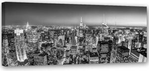 Obraz na plátně, Panorama New York - 90x30 cm