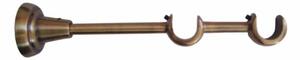 URBÁNEK Garnýže OP - držák pr.19 mm duo - Antická mosaz