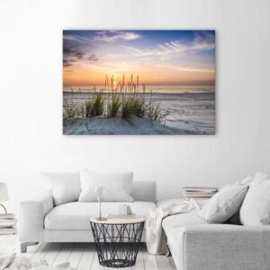 Obraz na plátně, Západ Slunce na Pláži - 60x40 cm