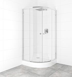 Set sprchového koutu a vaničky, čtvrtkruh 90x90 cm Multi Basic SIKOBKMUS90CRT