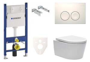 Cenově zvýhodněný závěsný WC set Geberit do lehkých stěn / předstěnová montáž + WC SAT Brevis SIKOGES7W1S